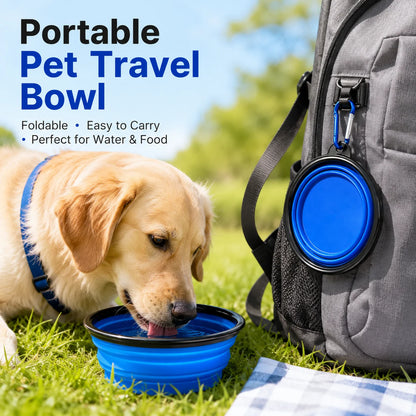 Durable TPR Portable Pet Food Bowl for Cats and Dogs Silicone Collapsible Travel Outdoor Water Food Bowl for Pets