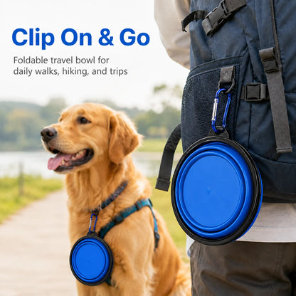Durable TPR Portable Pet Food Bowl for Cats and Dogs Silicone Collapsible Travel Outdoor Water Food Bowl for Pets