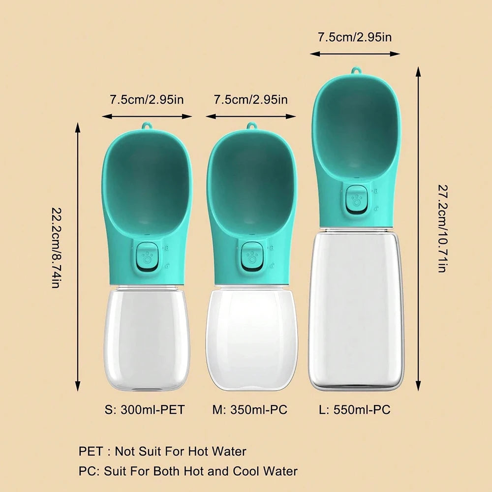 Dog Water Bottle for Small Large Dogs Cat Portable Puppy Cup Outdoor Travel Leak Proof Drinking German Shepherd Pet Supplies