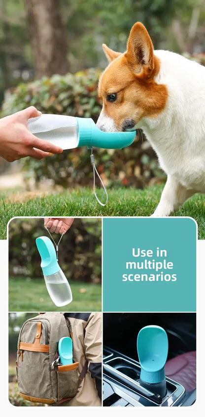 1PC 300ml 500ml Travel Pet Water Bottle Integrated Drinking Bowl Portable Dispenser for Dogs Cats Outdoor Travel and Activities