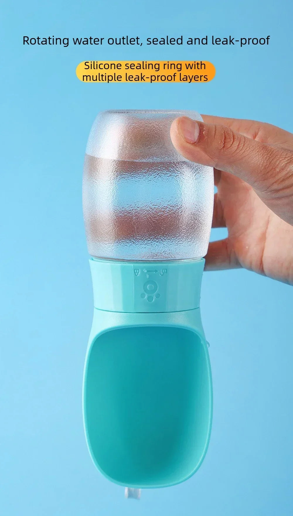 1PC 300ml 500ml Travel Pet Water Bottle Integrated Drinking Bowl Portable Dispenser for Dogs Cats Outdoor Travel and Activities