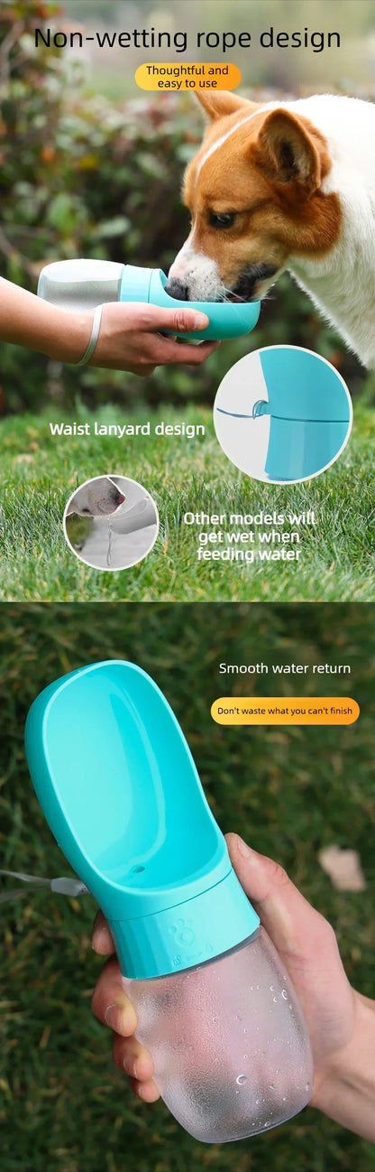 1PC 300ml 500ml Travel Pet Water Bottle Integrated Drinking Bowl Portable Dispenser for Dogs Cats Outdoor Travel and Activities